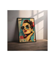 Dekoratif Çerçevesiz Poster Pop Art Kadın Çerçevesiz Tablo
