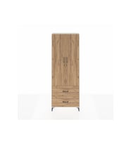 Arges Dolap Tek Raflı 2 Çekmeceli Tek Askılı 88x30x243 Aytaşı-Çam