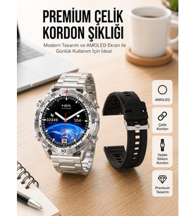 2025 Model Yuvarlak Ekran Android ve İOS Uyumlu GPS Takibi Yapabilen Akıllı Saat Yeni Nesil