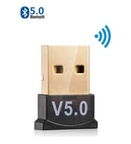 Mini V5.0 USB Bluetooth Dongle 5.0 Bluetooth Adaptör [tak Çalıştır] (Siyah)