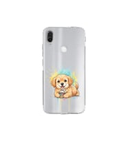Redmi Note 7 ile Uyumlu Splash Köpek Tasarımlı Şeffaf Silikon Kılıf