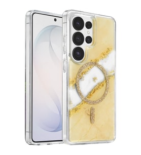 Northcity Onegif Samsung Galaxy S26 Ultra Uyumlu Lotus Simli Magsafe Kapak - Gümüş