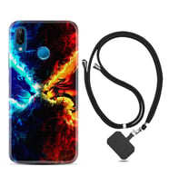 Huawei P20 Lite Mate 10 20 Lite Pro P40 Lite KılıfBoyun Askılı Silikon Red Blue Leon 1714