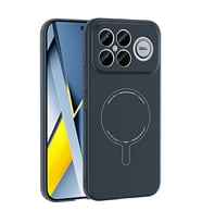 Lexroo Xiaomi Poco F8 Ultra Kılıf M-Safe Şarj Özellikli Kamera Korumalı Elio Sert PC Kılıf - Lacivert