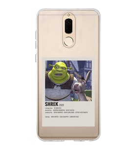 Huawei Mate 10 Lite Uyumlu Shrek Minimalsit Poster Desenli Şeffaf Telefon Kılıfı