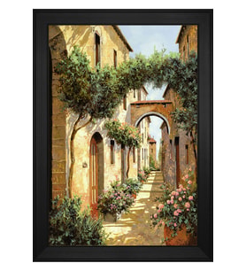 Manzara Temalı Kanvas Tablo 50 x 70 cm Siyah Çerçeve
