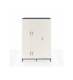 Hyperion Gardrop 7 Raflı 5 Kapaklı Tek Askılı 132x44x195 Antrasit-Aytaşı