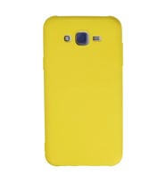 Samsung Galaxy J7 Kılıf Nano içi Kadife Silikon - Sarı