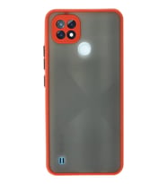 Mey İthalat® Realme C21 Kılıf Montreal Silikon Kapak - Kırmızı