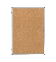 Kilitli Cam İlan Panosu 70x100cm Mantar