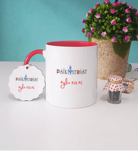 Psikiyatrist Kupa Bardak Kırmızı ve Anahtarlık