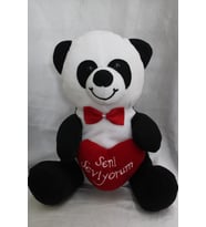 Seni Seviyorum Yazılı Panda Peluş Ayıcık