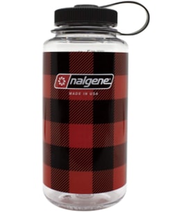 Nalgene Üniseks – Yetişkin Wh İçecek Şişesi, Kırmızı Kareli, 1 L