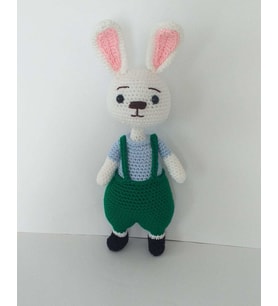 Pofidik Tavşan Amigurumi Organik Oyuncak