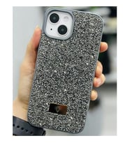 Coverzone iPhone 13 Pro ile Uyumlu Elmas Desen Ta?l? K?l?f � 2 mm Kamera �?k?nt? Koruma, I??lt?l? L�ks ??k Darbe Emici Kapak G�m�?