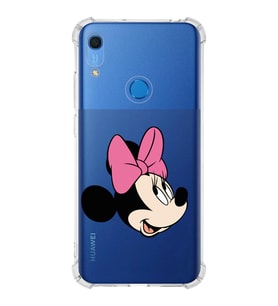 Huawei Y6s  Köşe Korumalı Antişok Kapak Minnie Mouse Tasarımlı Şeffaf  Kılıf