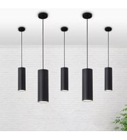 MYLİGHTS  RETRO  SİYAH  GU10 DUYLU LED SARKIT  METAL SARKIT AVİZE MASA  ÜSTÜ SARKIT AMPUL DAHİLDİR