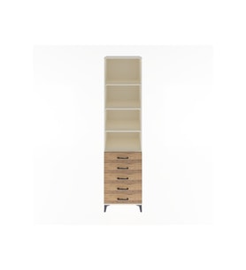 Hyperion Dolap 4 Raflı 5 Çekmeceli 60x44x243 Aytaşı-Çam
