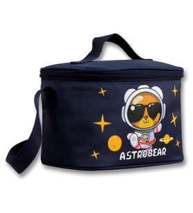 Ümit Çanta 5046 Isı Yalıtımlı Erkek Çocuk (Astronot Ayıcık Baskılı, Lacivert Beyaz Renkli) Beslenme Çantası (Çok Renkli)