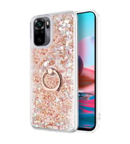 Microsonic Xiaomi Redmi Note 10S Kılıf Glitter Liquid Holder Gold