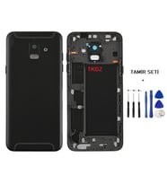 Samsung Galaxy A6 - SM-A600F FULL Kasa Arka Kapak Takım SİYAH - TAMİR SETİ