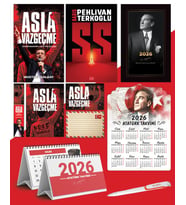 Asla Vazgeçme - Ayraç - Kartpostal - Poster - SS -  2026 Ajanda İstikbal - İstikbal Ahşap Duvar Takvimi - Masa Takvimi