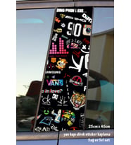 markalar sticker yan kapı direk kaplama 2li sol sağ takım yapıştırma