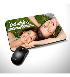 Kişiye Özel Fotoğraflı İsim ve Mesaj Baskılı Mouse Pad