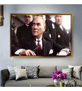 Altın Çerçeveli dekoratif tablo a1267 (Gold)