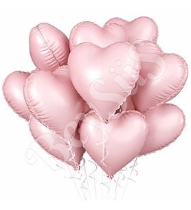Soft Pembe Retro Kalp Folyo Balon 18 Inç 5 Adet