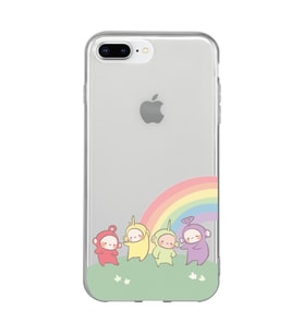 Iphone 7 Plus / 8 Plus Uyumlu Teletubbies Desenli Şeffaf Telefon Kılıfı