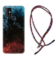 INFINIX Hot 8 9 10 11S Hot 10 Play 10T Kılıf Boyun Asklı Rasta Silikon Red Blue Black Abstact 1386