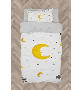 MEKTA HOME BEBEK VE ÇOCUK ODASI Ay ve Yıldız Desenli Nevresim Takımı
