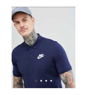 Nike Sportswear Polo Cotton Tee Navy Polo Yaka Tişört Lacivert