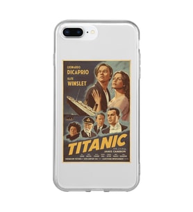 Iphone 7 Plus ve 8 Plus Uyumlu Titanic Tasarımlı Şeffaf Telefon Kılıfı
