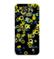 PrintiFy Tecno Camon 16 Uyumlu Kamera Korumalı Semboller Tasarımlı Şeffaf Silikon Kılıf