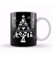 Stranger Things Christmas Tree Silhouette White Kupa Bardak Porselen
