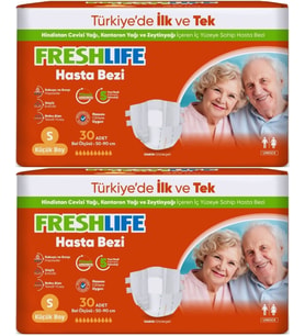 FreshLife Yetişkin Hasta Bezi Bel Bantlı S - Küçük - Small 60 Adet (2PK*30)