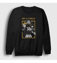 Presmono Unisex Siyah Poster Anime Spy X Family Sweatshirt 318461tt