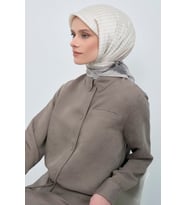Armine Saf İpek Sura Eşarp-2026 İlkbahar-Yaz- 952600D (A.Krem)
