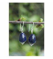 STONEAGE Bayan Gümüş Küpe Lapis Lazuli Sevgiliye Hediye (Rose)