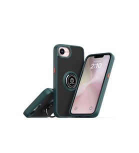 İphone 16E Kılıf Montreal Yüzüklü Kapak - Yeşil