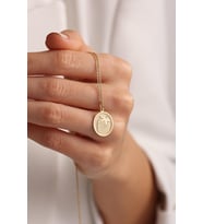 Kişiye Özel 925 Ayar Gümüş Çilek Figürlü Kolye (Gold)