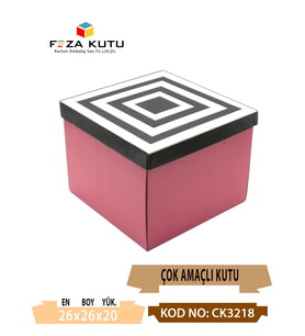 26x26x20 Çok Amaçlı Kutu Karton Kutu Pasta Kutusu (10 Adet)