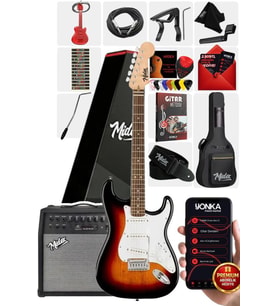 Midex RPH-30SB-50AMP Gül Klavye SSS 50W Amfili Elektro Gitar Seti
