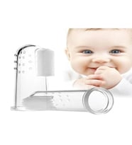 Mini Bebek Çocuk Parmak Diş Fırçası + Saklama Kabı 1 Adet