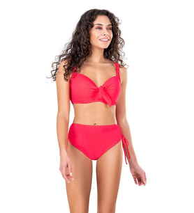 Endeep Kadın Fiyonk Detaylı Pembe Büyük Beden Bikini Takımı