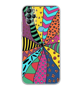 PrintiFy Omix X500 ile Uyumlu 1mm Slim Fit Retro Colors 4 Baskılı Şeffaf  Kılıf