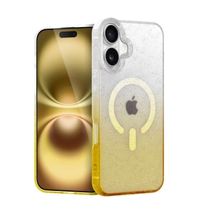 Newface Apple iPhone 16 Pummel Shiny Magsafe Kapak - Gold