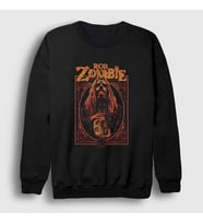 Presmono Unisex Siyah Skull Rob Zombie Sweatshirt 477661tt